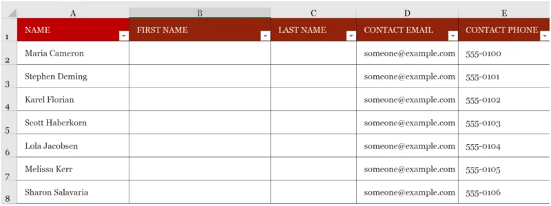 Cara Membahagikan Data Microsoft Excel kepada Berbilang Lajur