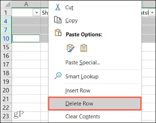 Cómo encontrar y eliminar filas en blanco en Microsoft Excel