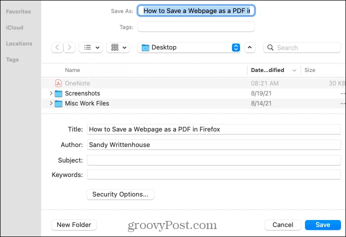 Cara Menyimpan Halaman Web sebagai PDF dalam Safari