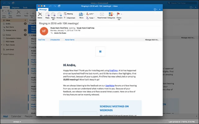 Cómo usar la nueva vista de pantalla completa en Outlook para Mac