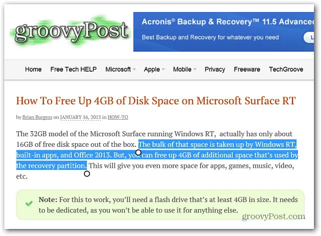 Petua Microsoft Surface: Salin dan Tampal Teks