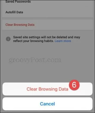Cara Mengosongkan Cache, Sejarah dan Kuki Penyemak Imbas Google Chrome pada iOS