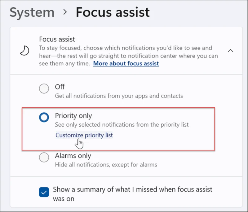 Como usar o Focus Assist no Windows 11