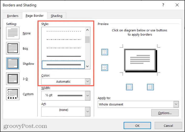 Comment ajouter une bordure à une page dans Microsoft Word