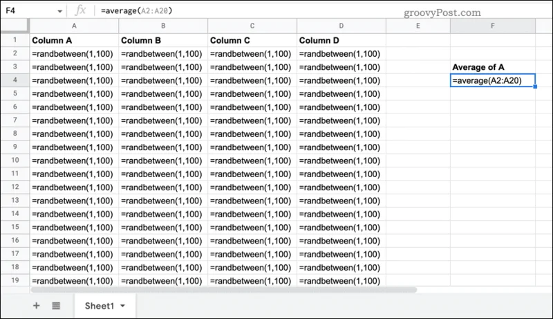 Cara Menunjukkan Formula dalam Helaian Google