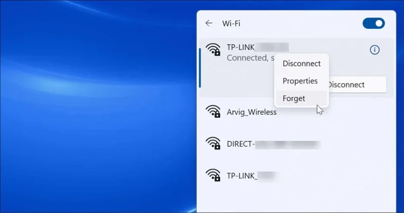 Cara Melupakan Rangkaian Wi-Fi pada Windows 11