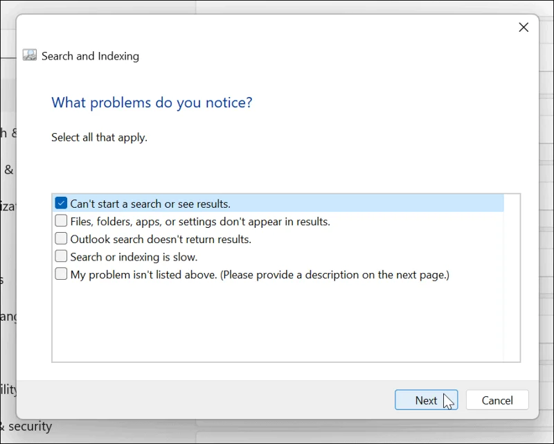 La barra de búsqueda de Windows 11 no funciona