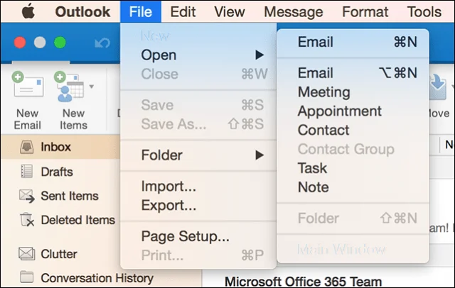 Cómo usar la nueva vista de pantalla completa en Outlook para Mac