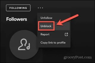 Cara Alih Keluar Pengikut di Spotify