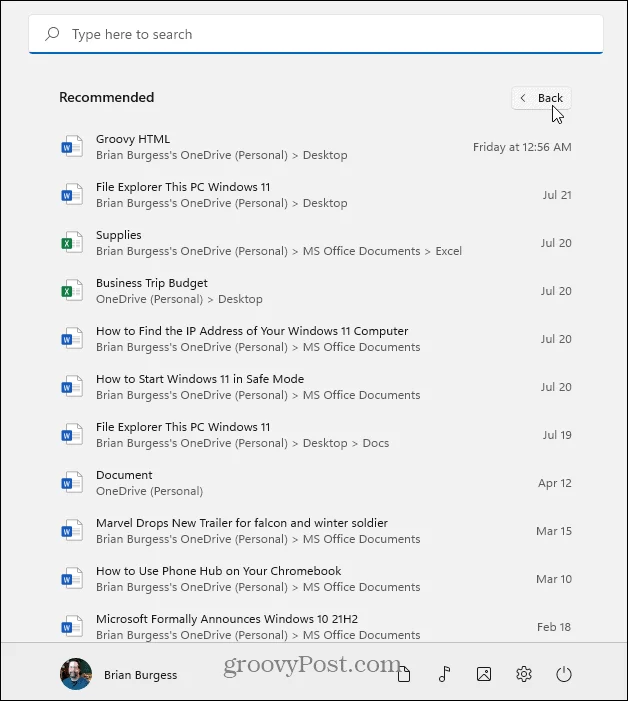 Cómo ocultar elementos recomendados en el menú de inicio de Windows 11