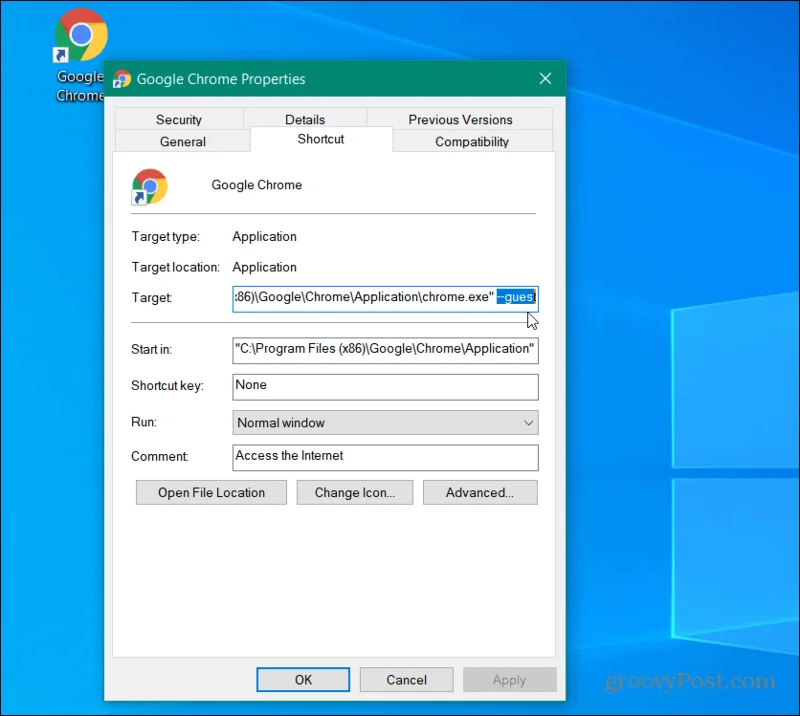 Cara Membuat Microsoft Edge atau Google Chrome Sentiasa Terbuka dalam Mod Tetamu