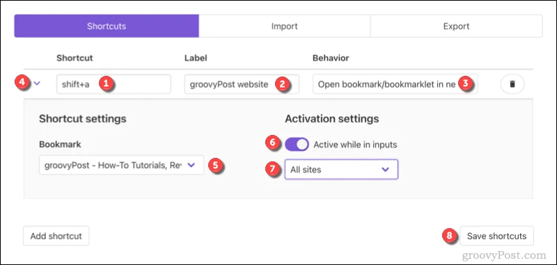 Cómo asignar un atajo de teclado a los marcadores de Google Chrome