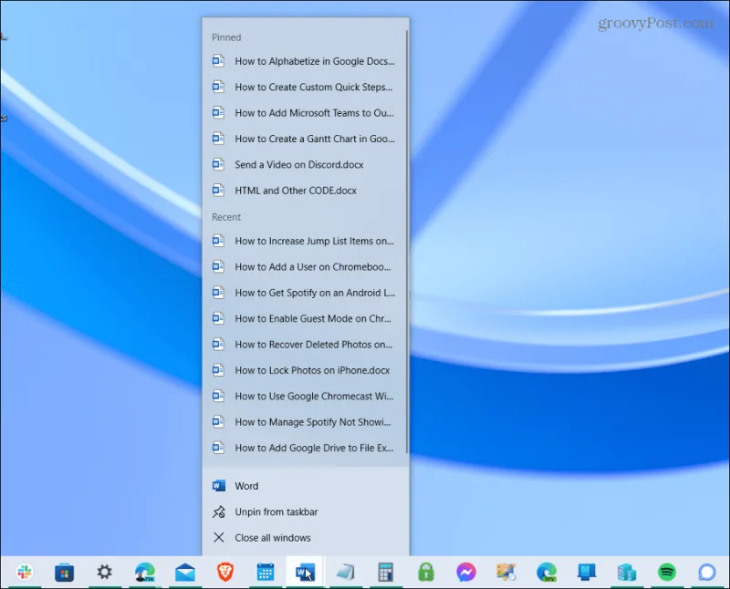Cara Meningkatkan Item Senarai Lompat pada Windows 10 dan 11