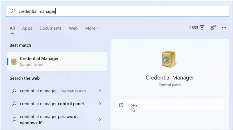 Cómo usar el Administrador de credenciales en Windows 11