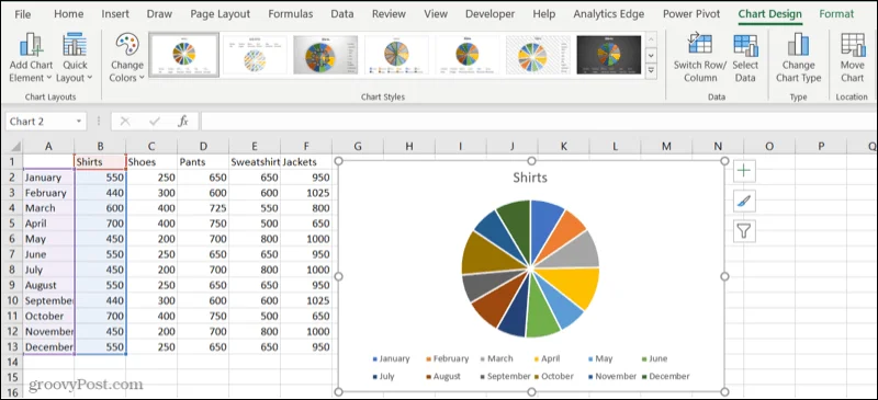 Cara Membuat Carta Pai dalam Microsoft Excel