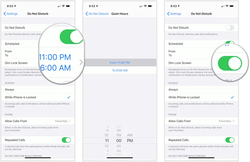 Cómo usar No molestar en iPhone