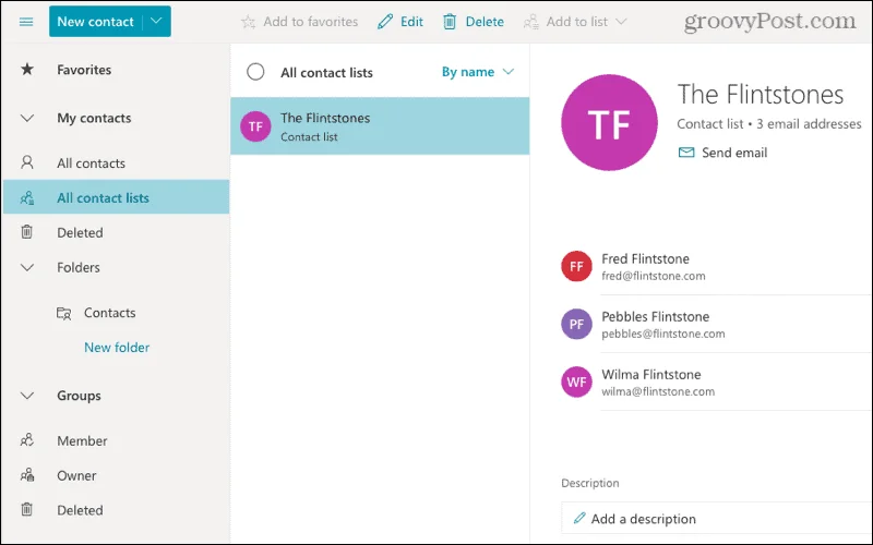 Cómo crear un grupo de contactos o una lista de distribución en Outlook