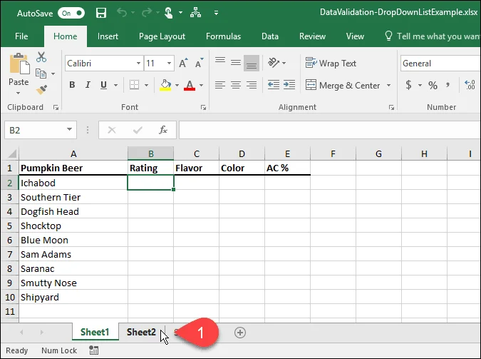 Cara Membuat Senarai Drop-Down Menggunakan Pengesahan Data dalam Microsoft Excel