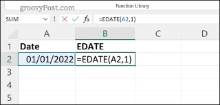 Cara Menambah Bulan ke Tarikh dalam Excel