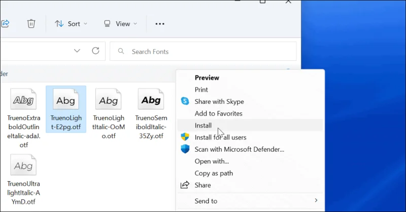 Cara Memasang atau Nyahpasang Fon pada Windows 11