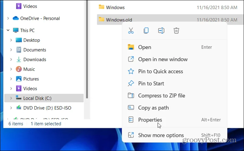 Cómo eliminar la carpeta Windows.old en Windows 11