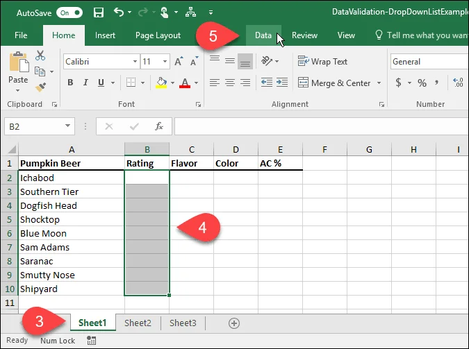 Cara Membuat Senarai Drop-Down Menggunakan Pengesahan Data dalam Microsoft Excel