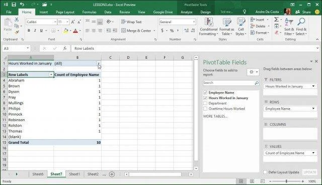 Comment créer un tableau croisé dynamique dans Microsoft Excel
