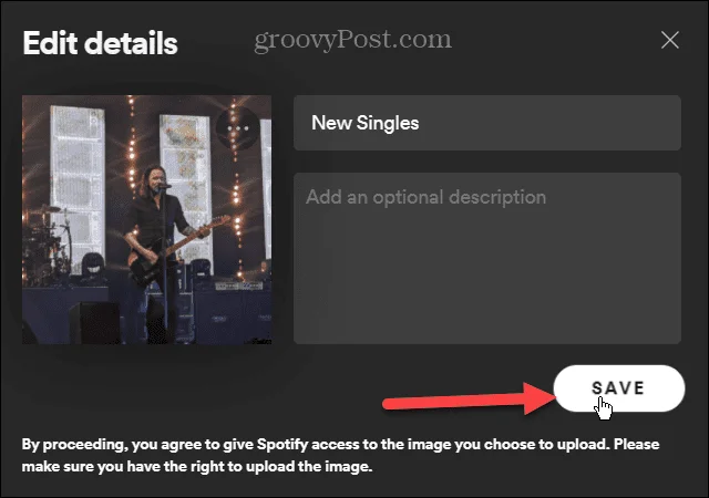 Come modificare l'immagine della playlist di Spotify