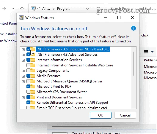 Windows Features Activation