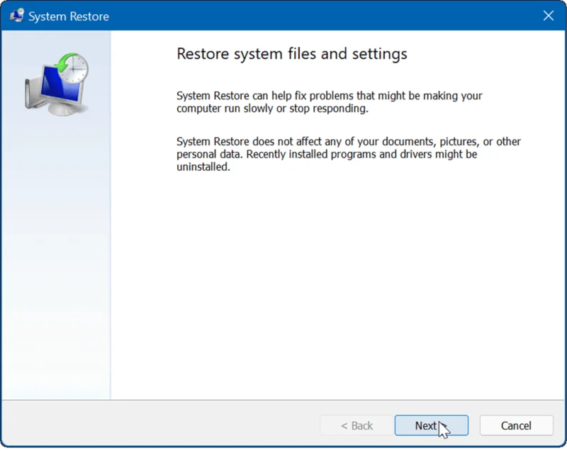 Como criar um ponto de restauração no Windows 11