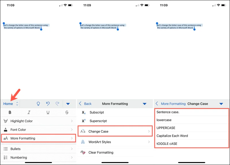 วิธีการเปลี่ยนตัวพิมพ์ใหญ่หรือตัวพิมพ์เล็กใน Microsoft Word