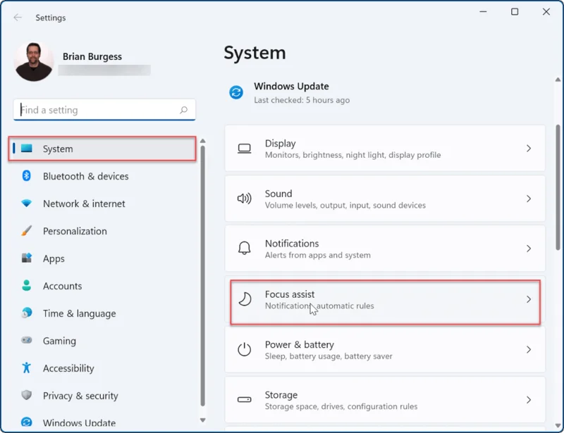 Como usar o Focus Assist no Windows 11