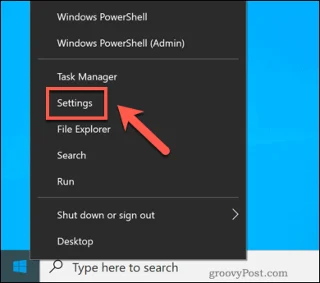 Configurações do Windows