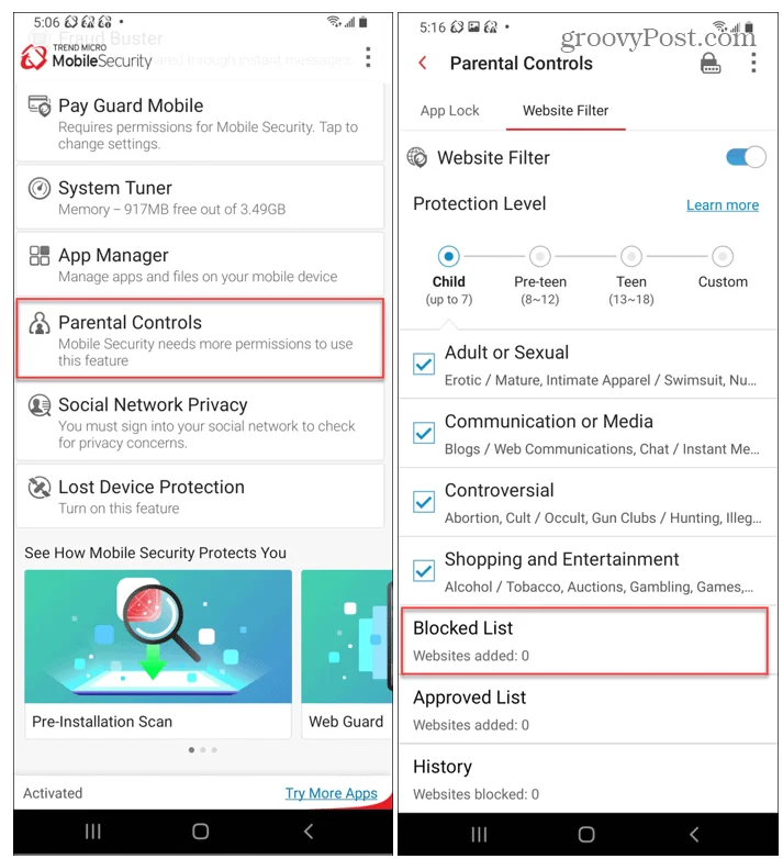 Android'de Bir Web Sitesi Nasıl Engellenir