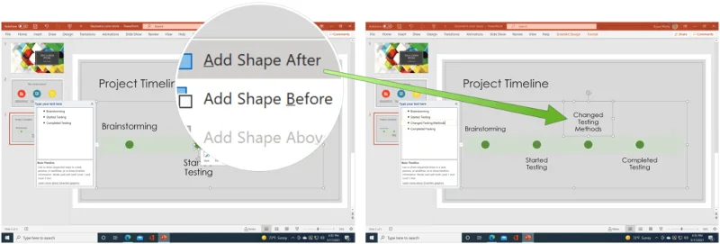 So erstellen Sie eine Microsoft PowerPoint-Zeitleiste zum Anzeigen von Daten