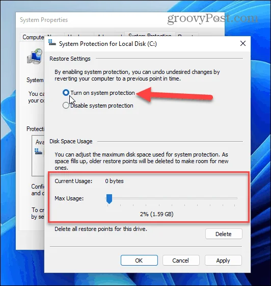 Como criar um ponto de restauração no Windows 11