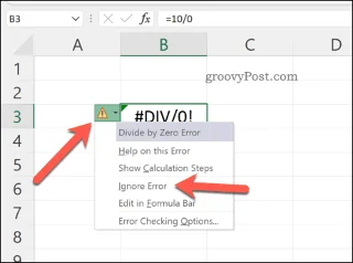 Bagaimana untuk Mengabaikan Semua Ralat dalam Microsoft Excel