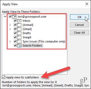 Cara Mematikan Anak Tetingkap Bacaan untuk Semua Folder Sekaligus dalam Outlook