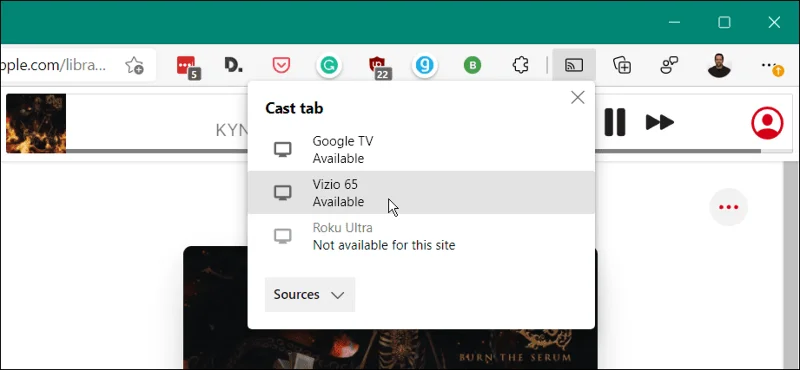 Cara Memainkan Muzik Apple pada Chromecast