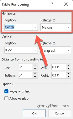 Cara Membungkus Teks Di Sekitar Jadual dalam Word