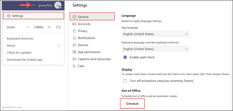 Como configurar uma mensagem de ausência temporária no Microsoft Teams