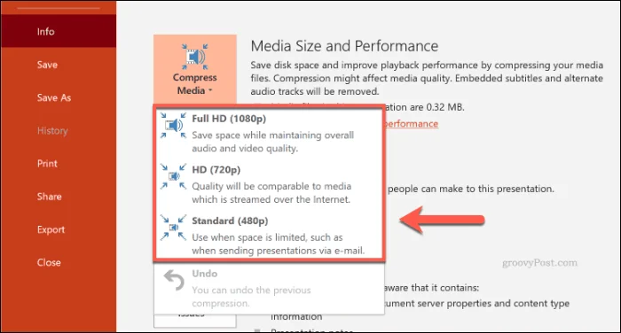 Cara Mengurangkan Saiz Fail Persembahan PowerPoint