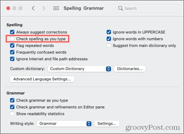 Cómo desactivar el corrector ortográfico en Microsoft Word