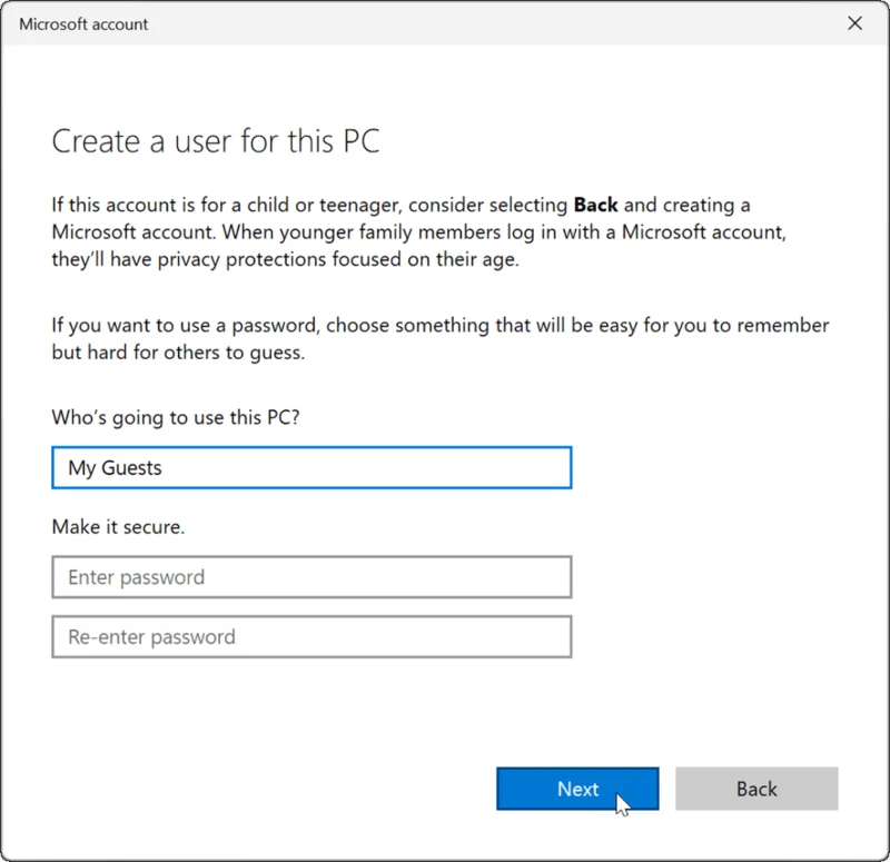 Windows 11'de Misafir Hesabı Nasıl Oluşturulur