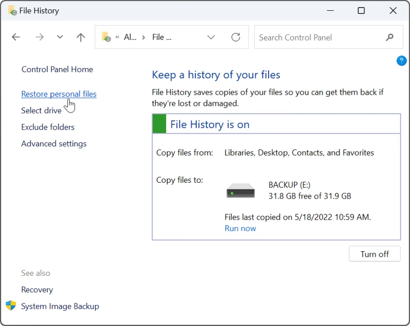 Cara Menggunakan Sejarah Fail pada Windows 11