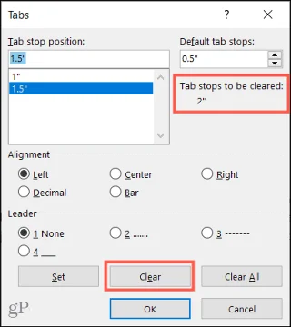 Cómo configurar tabulaciones en Microsoft Word