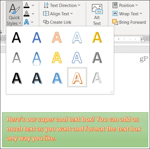 Estilos WordArt no Microsoft Word