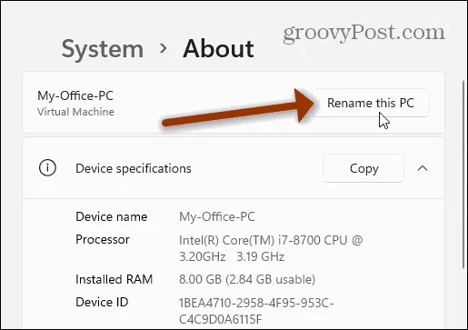 So ändern Sie den Namen eines Windows 11-PCs
