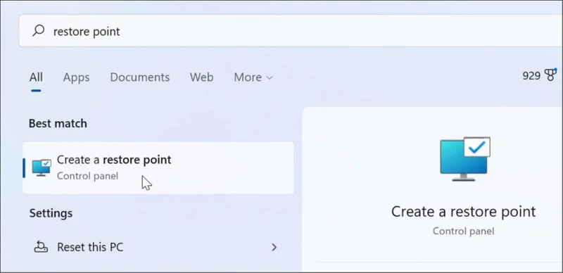Como criar um ponto de restauração no Windows 11