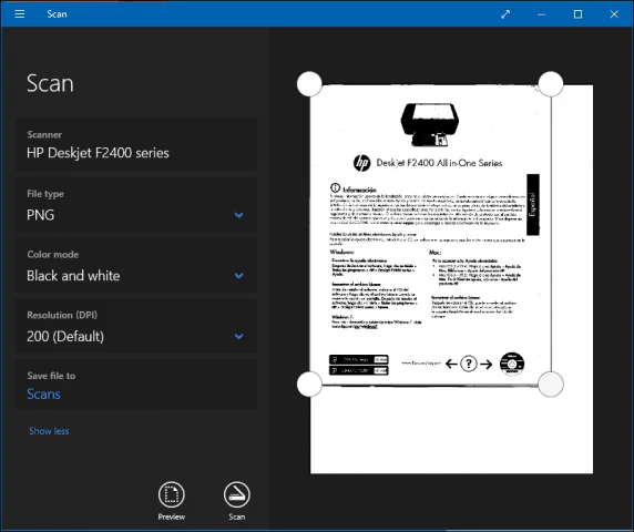 Cómo escanear documentos o fotos en Windows 10